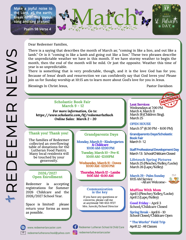 March 2026 Newsletter