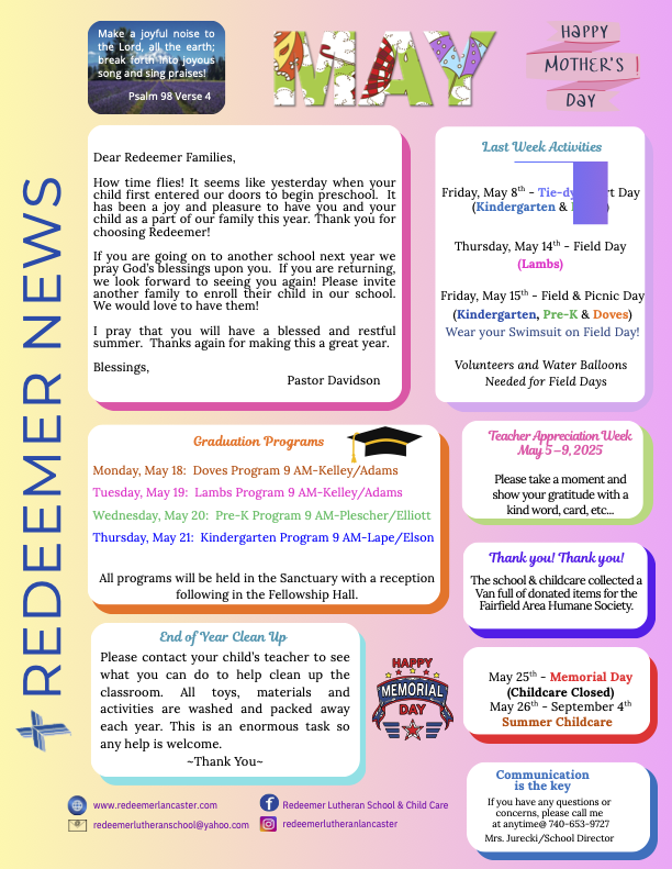May 2026 Newsletter